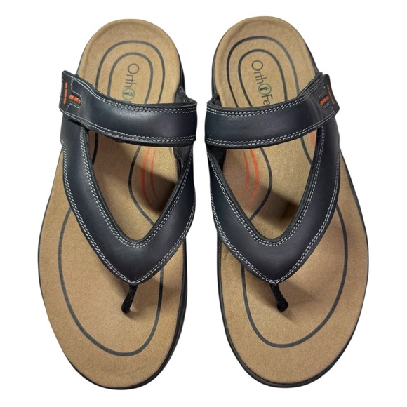 OrthOFeet Eldorado Sandals Flip Flops slides Shoes Size 10 2E (Wide) like new - Picture 3 of 16